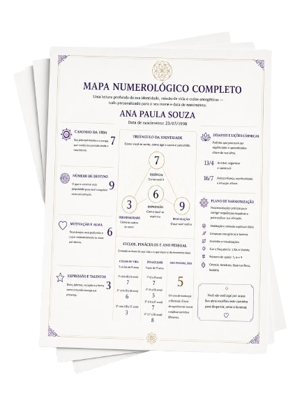 Exemplo de Mapa Numerológico Completo