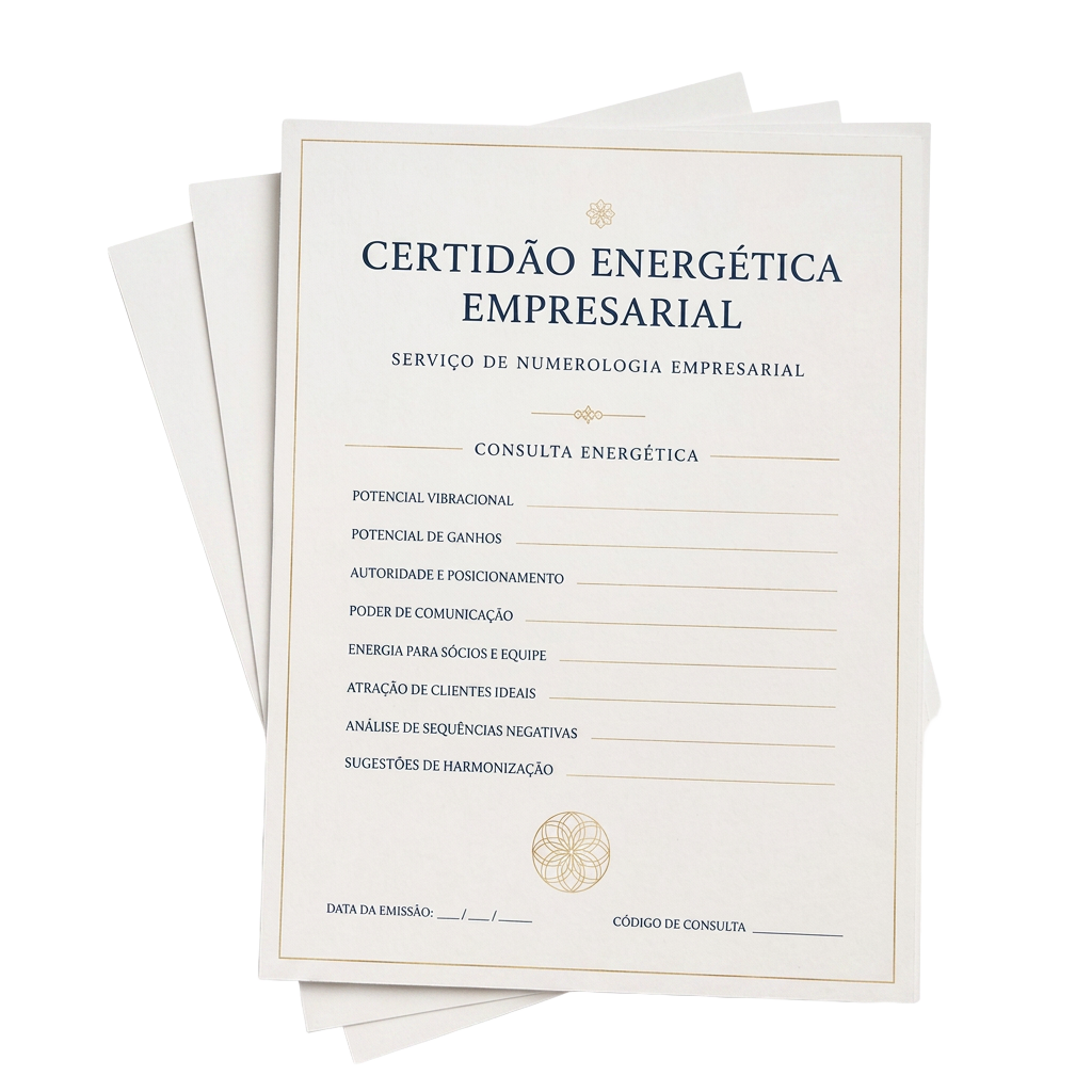 Exemplo de Certidão Energética Empresarial