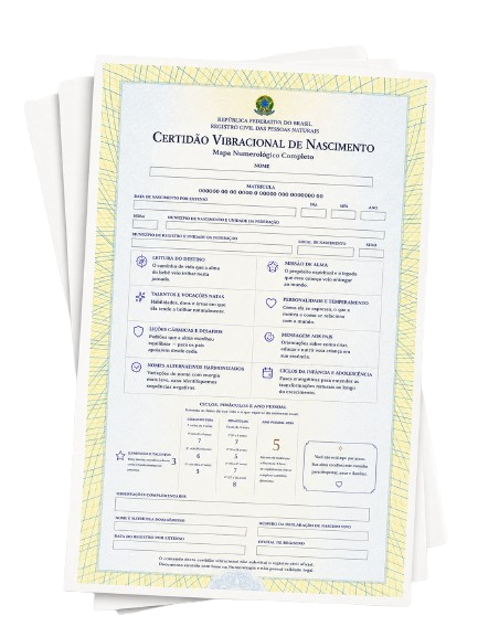 Exemplo de Certidão Energética de Nascimento